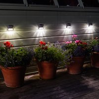 Solar Powered Fence Wall and Post 3L Lights - Pack of 4