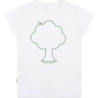 Women’s Cut Out Tree T-Shirt - White Women’s Cut Out Tree T-Shirt - White