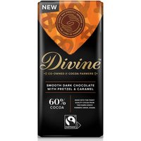 Divine Dark Chocolate with Pretzel and Caramel - 90g