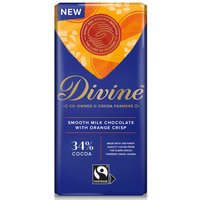 Divine Milk Chocolate with Orange Crisp - 90g