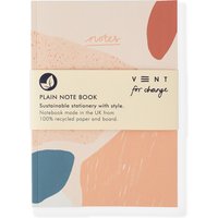 VENT For Change Recycled A5 Plain Notebook - Coral - 100 pages