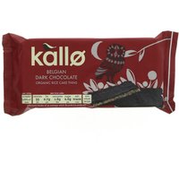 Kallo Belgian Dark Chocolate Organic Rice Cake Thins - 90g