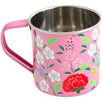 Sanasar Hand Painted Enamel Mug - Pink