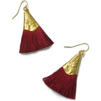 So Just Shop Gold Kiara Earring - Red Tassel
