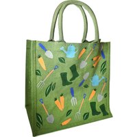 Reusable Jute Shopping Bag - Gardening