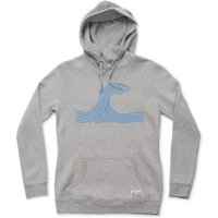 Womens Wave Organic Cotton Hoodie - Ash Marl