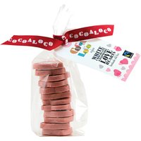 Ethical Superstore Cocoa Loco White Chocolate Raspberry Love Hearts 100g