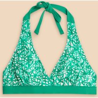 White Stuff Recycled Sunshine Reversible Bikini Top - Green
