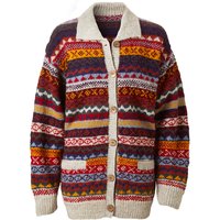 Hand Knitted Wool Fairisle Cardigan - Cream