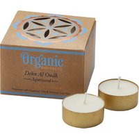 Fair Trade Dehn Al Oudh Agarwood Scented Tealight Candles - Pack of 12