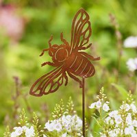 Rustic Garden Stake - Bee