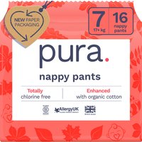 Pura Nappy Pants - Size 7 - 17+kg - Pack of 16