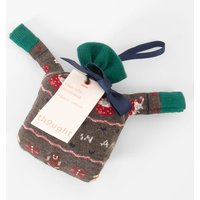 Ethical Superstore Thought Christmas Jumper Organic Cotton Socks Hanging Gift Dark Grey Marl UK47