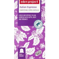 Eden Project Italian Espresso Compostable Coffee Capsules - Pack of 10 Eden Project Italian Espresso Compostable Coffee Capsules - Pack of 10