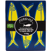 Fish 4 Ever Smoked Sprats in Organic Olive Oil - 110g