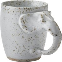 Handmade Elephant Mug - White