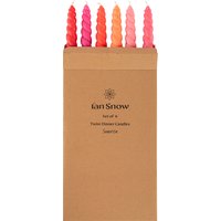 Ian Snow Twisted Candles Set of 6 - Sunrise