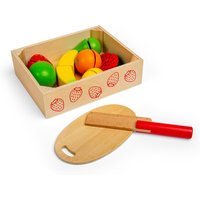 Bigjigs Toys Wooden Cutting Fruit Crate