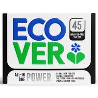 Ecover Wrapper Free All-In-One Power Dishwasher Tablets - 45 Tablets