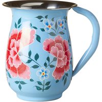 Chrysanthemum Hand Painted Jug - Blue