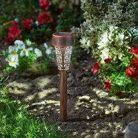 Solar Powered Damasque Stake Lights - Set of 6