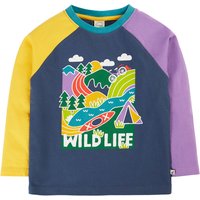 Frugi Horizon Wildlife Raglan Top - Navy