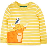 Frugi Easy On Highland Cow Top - Yellow