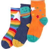 Frugi Roly Space Bamboo Socks - Blue - 3 Pairs