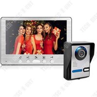 TD® Sonnette de porte visuelle 7 pouces villa HD filaire sonnette de porte visuelle angle réglable kit de portier vidéo