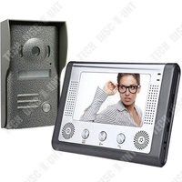 TD® Sonnette d'interphone visuelle 7 pouces villa utilitaire vision nocturne imperméable à la pluie HD digital one-to-one doorphone