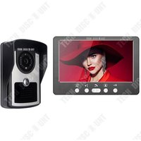 TD® Home Video Doorbell Graffiti WIFI But Doorbell Intercom System 7-inch Color Indoor Display HD 1080P Video Photo Visual Intercom