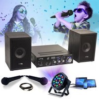 Pack KARAOKE-STAR2MKII Enfant - Bluetooth USB SD 100W 2 Enceintes 2 Micros 1 Ampli