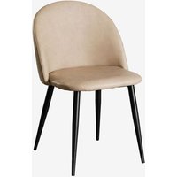 Pack De 2 Chaises De Salle À Manger Recouvertes De Similicuir Kana Noir Brun Blé