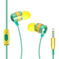 Gogroove Audiohm Hf Ecouteurs Vert-Jaune Intra Auriculaires Kit Piéton Micro Main Libre Smartphone, Iphone ... Par Accessory Power