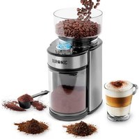 Duronic BG200 Moulin à Café électrique de 200W 35 Réglages de Moulure différents Capacité de 200 g Acier Inoxydable Jusqu'à 12 Tasses