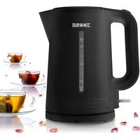 Duronic EK17 BK Bouilloire électrique de 2200W Design moderne 1,7 L Chauffe rapidement Noir Base à 360° Arrêt automatique Couvercle rabattable