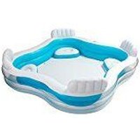 INTEX - Piscine familiale avec sièges 229x229x66 cm