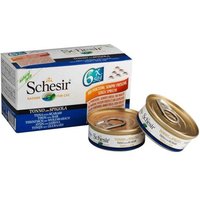 Boîtes Pâtée Au Thon Avec Bar En Gelée Pour Chat - Schesir - 6x50g