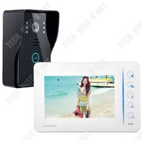 TD® Sonnette de porte 7 pouces sonnette visuelle avec fonction caméra sonnette d'interphone visuelle tactile pour la maison un-à-un
