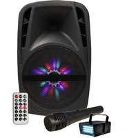 Enceinte Karaoké Festinight Audio Musique SONO DJ Danse sur batterie 8" à LEDs RVB 300W