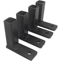 4 fixations grille de défense carré de 15 x 15 mm