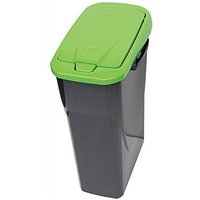 Mondex PLS8086-82 Roll Top Poubelle de Tri Sélectif Cuisine avec Couvercle Plastique Vert 36 x 21,5 x 51 cm 25 L