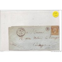 013. Devant De Lettre N°13 - Pc De Carrouges (Orne) - Boîte Locale N - 1858