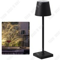 TD Lampe de bureau 3W Black USB Rechargeable Desk Lamp Aluminium Wireless Bedside Lamp LED Bedside Lamp Rechargeable Touch Controls