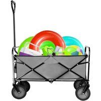 SPRINGOS® Chariot de Jardin Chariot touristique Pliable avec 4 Roues Charge Maximum 80 Kg Gris