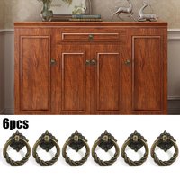 Poign¿¿e De Meuble R¿¿tro Vintage, 6 Pi¿¿ces, Anneau De Traction Pour Tiroir, Commode, Porte, Placard, Accessoires De Quincaillerie 9109-May14A04792