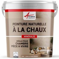 Peinture chaux naturelle : décoration intérieure sans émanation NUANCES MINERALES CHAUX Canelle Rose Orange 60 m² (2x5 kg en 1 couche)