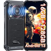 OUKITEL WP36 Smartphone Incassable 16 Go + 128 Go/1TO, 10600mAh Android 13 avec Haut-Parleur 128dB, 6.52" HD+, 13MP, Smartphone Antichoc Dual SIM