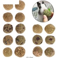 2 Pieces Dents Meulage Balle Herbe Naturelle Jouet Hamster Ecureuil Chinchilla Lapin Propre Balle Jouets Petit Animal Fournitures 8 Types