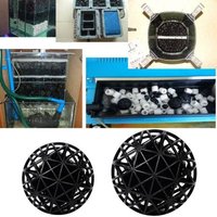100 Pieces Aquarium Bio Balles Avec Eponge Filtre Media Sac Humide/Sec Koi Poissons Etang Recif